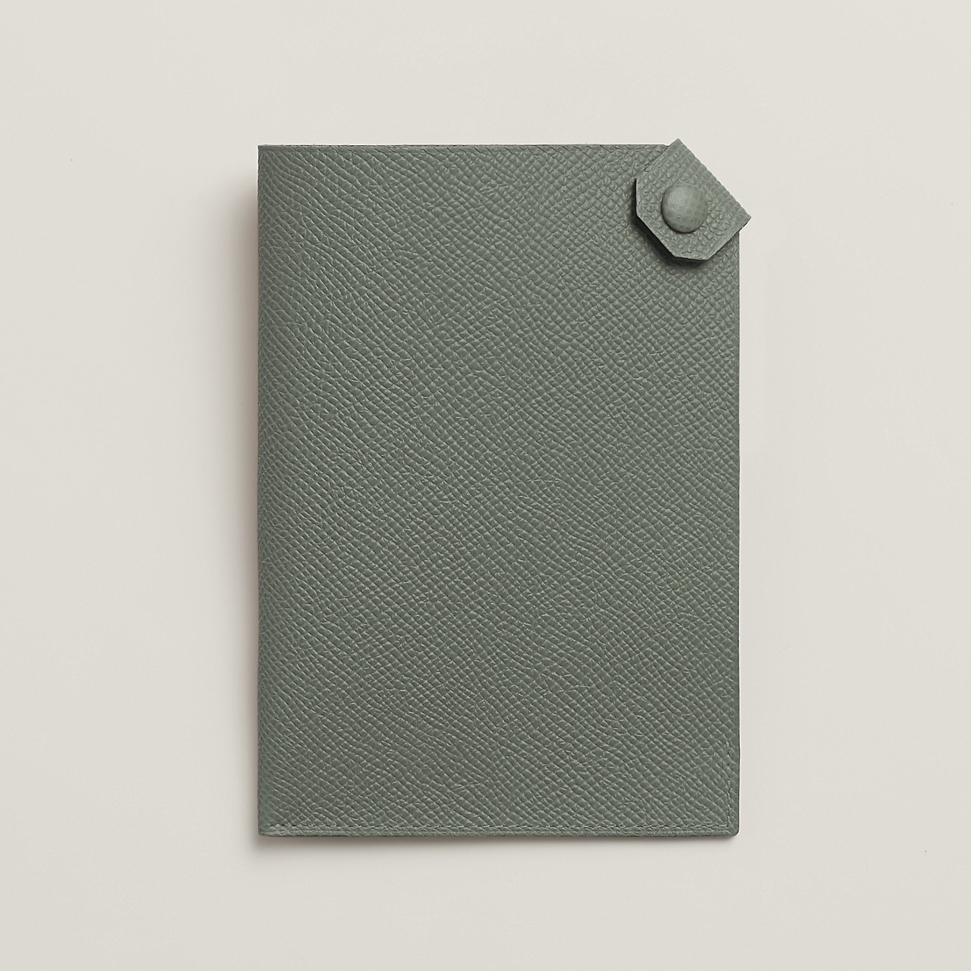 Hermes Tarmac Passport Holder Vert Amande