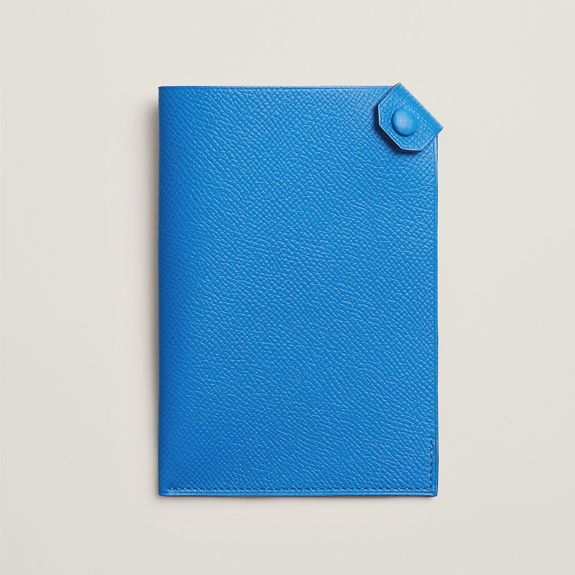 Hermes Tarmac Passport Holder Bleu Zanzibar