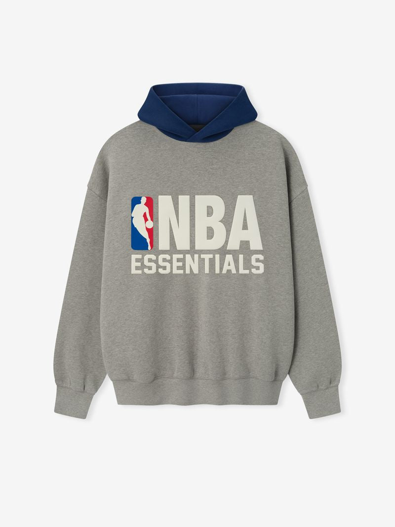 Essentials Nba Sport Hoodie Concrete Heather/ Estate Blue