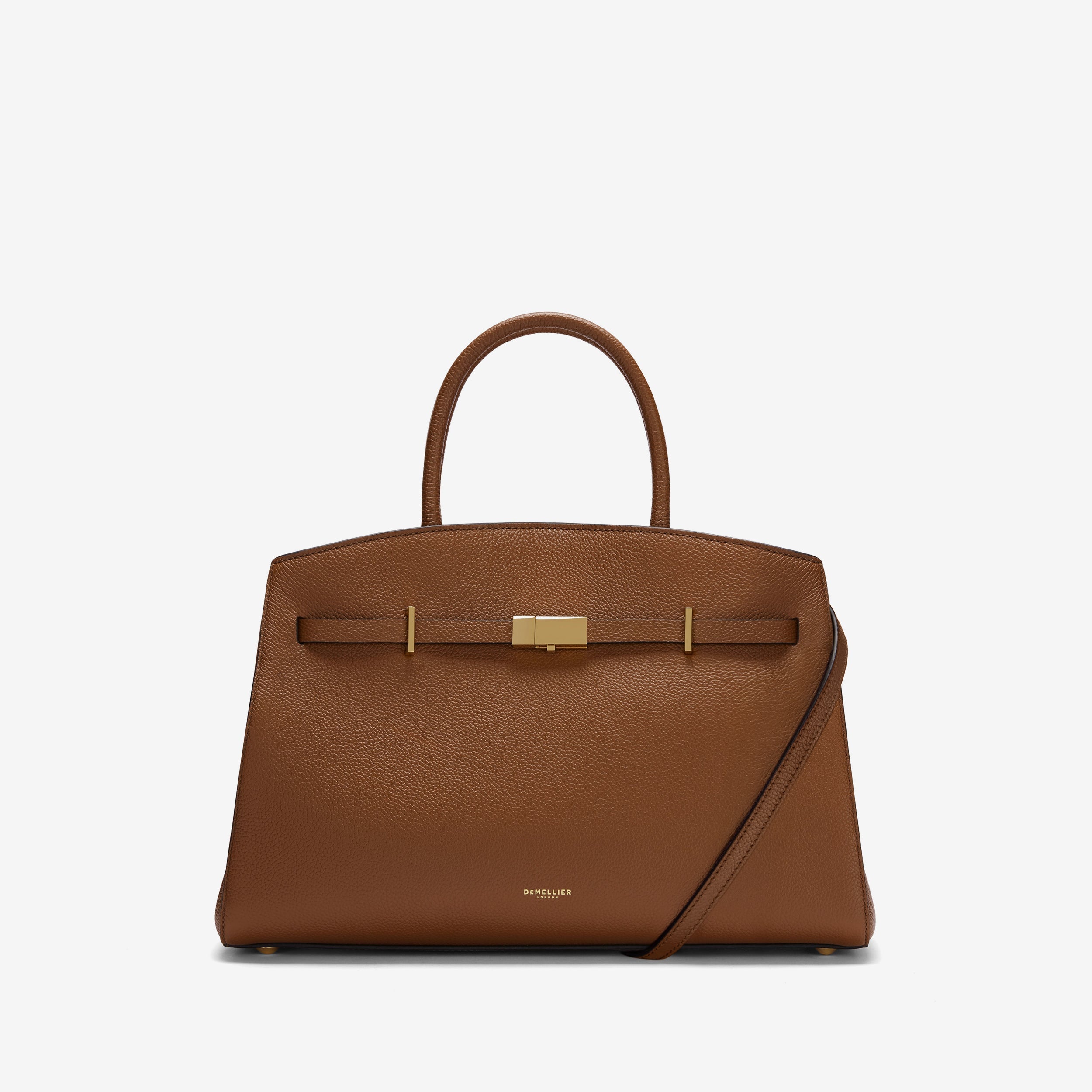 DeMellier The Midi Hudson tan small grain