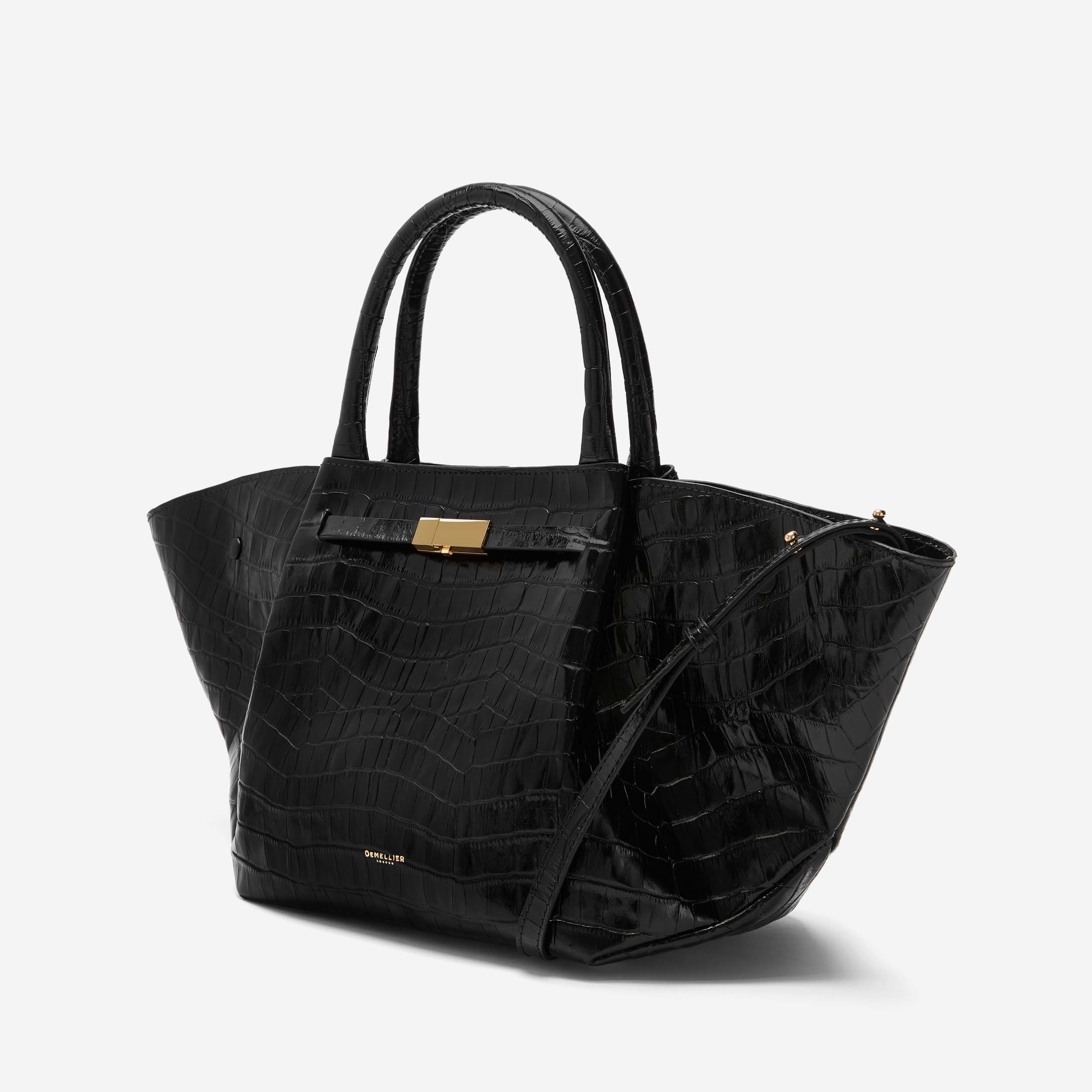 DeMellier The Midi New York black croc-effect