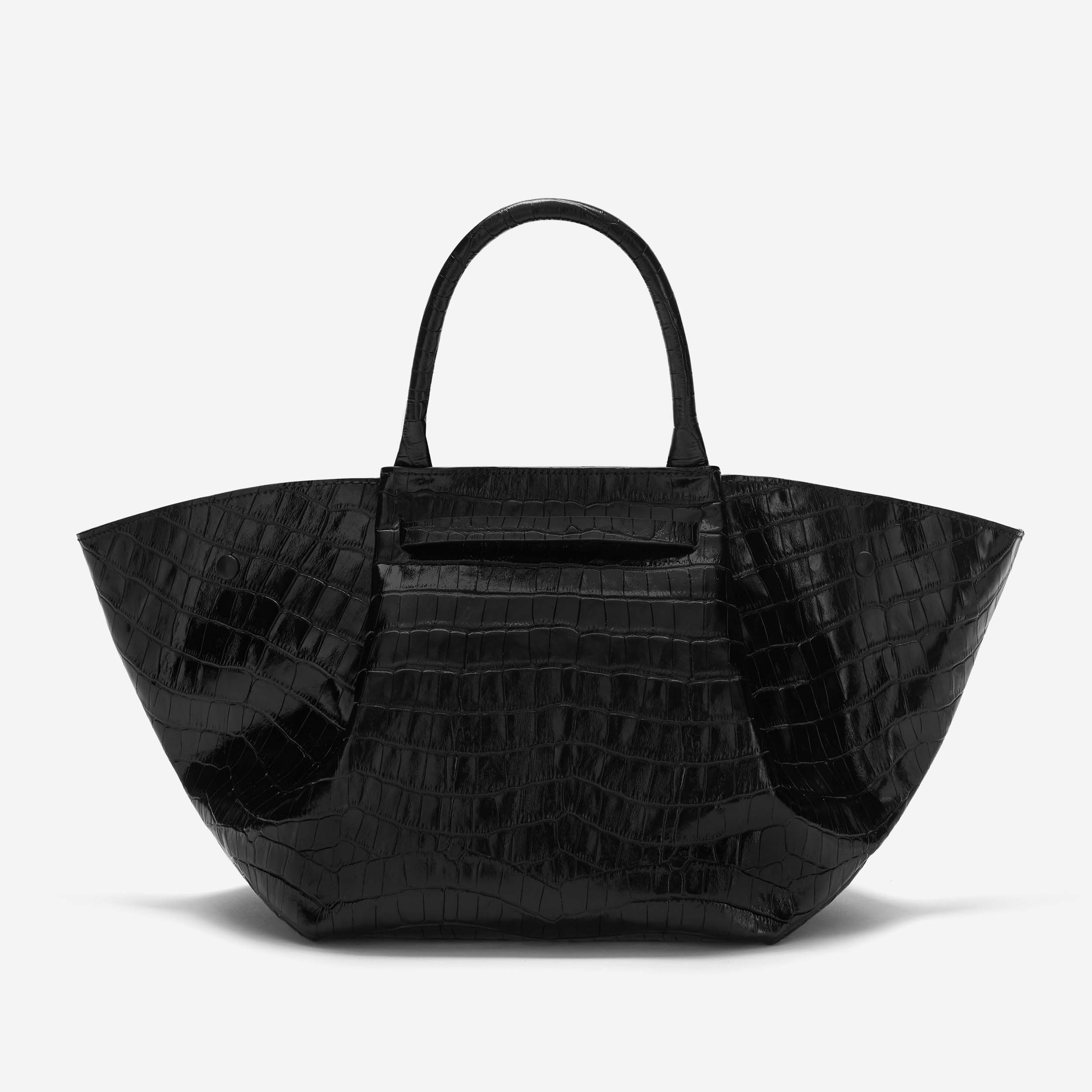 DeMellier The Midi New York black croc-effect
