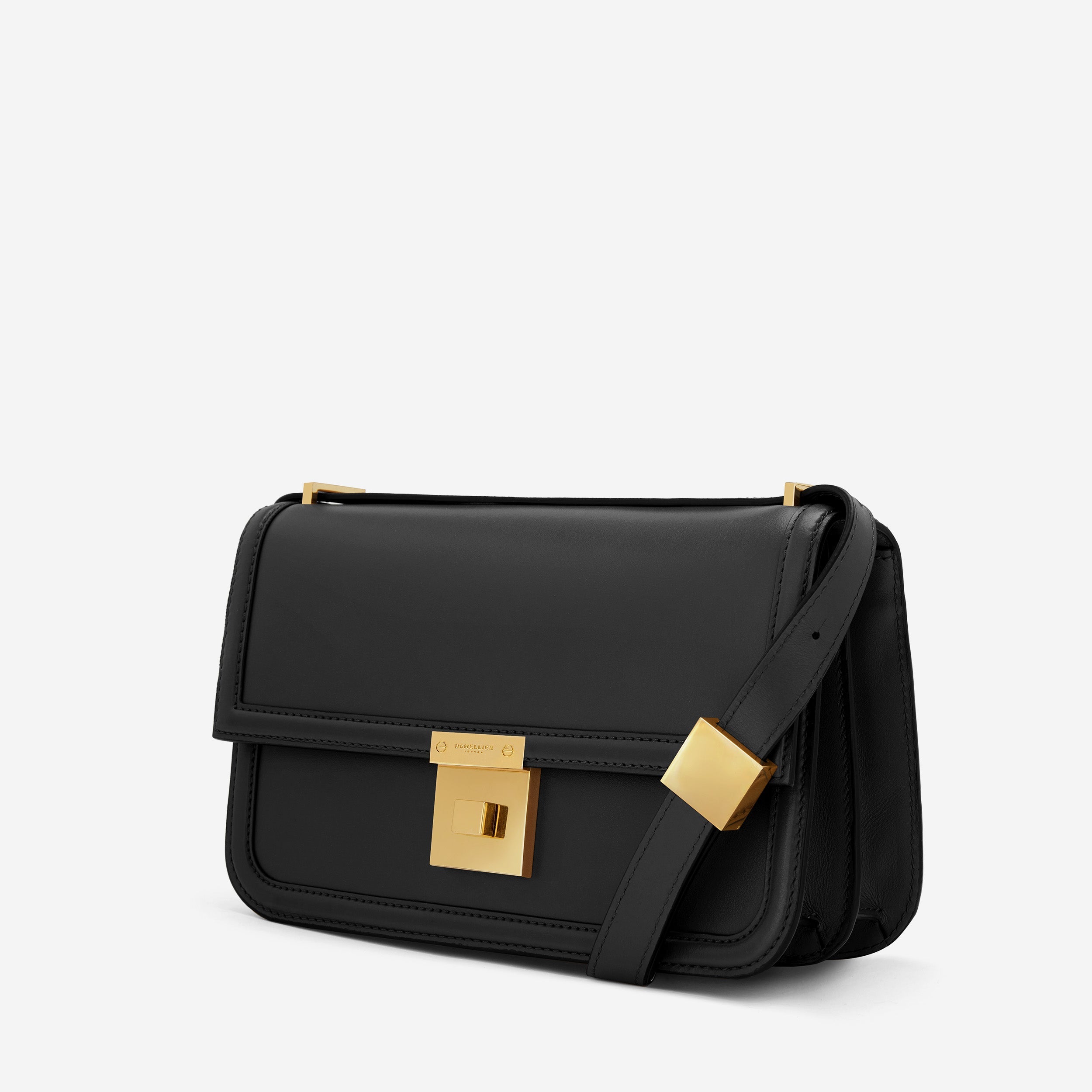 DeMellier The Paris Crossbody black smooth