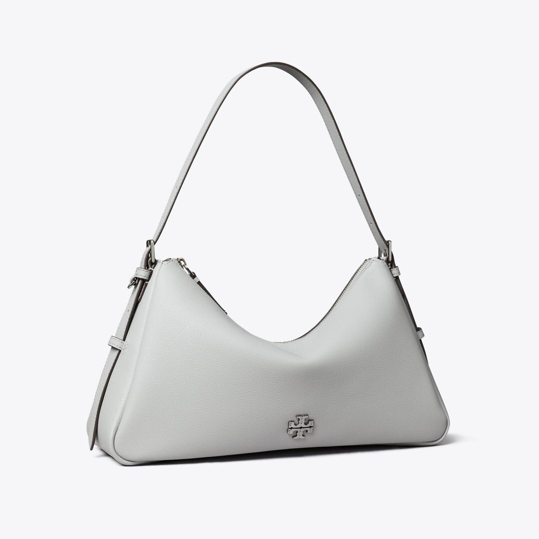 Tory Burch Thea Zip Top Shoulder Bag Misty Cloud