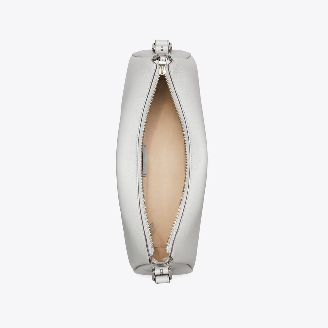 Tory Burch Thea Zip Top Shoulder Bag Misty Cloud