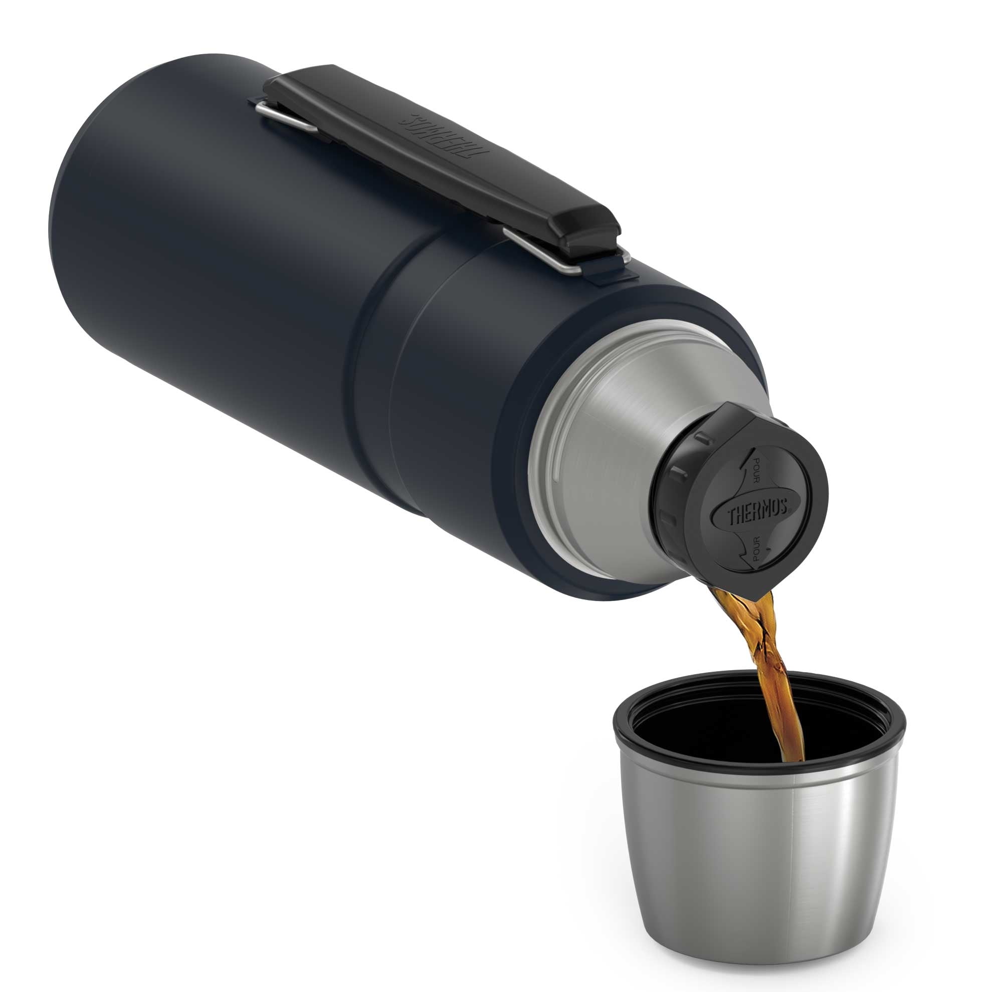 Thermos 40oz Stainless King Beverage Bottle Midnight Blue
