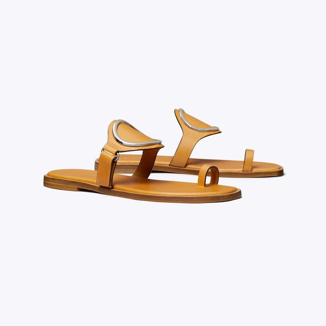 Tory Burch Toe Ring Sandal TOASTED SOUFFLÉ / SILVER