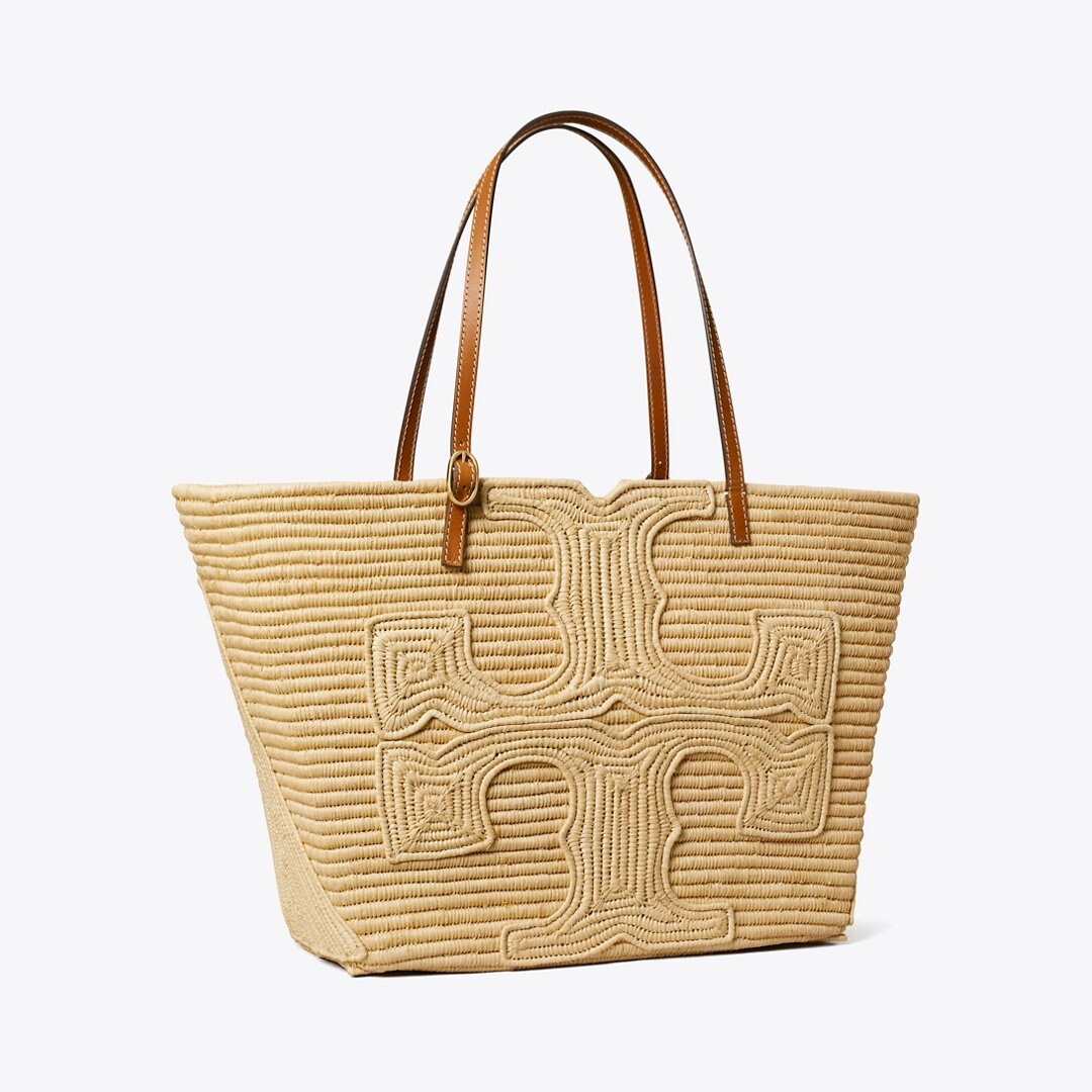 Tory Burch Tory Burch x Doum for Women Large Ella Raffia Tote Natural