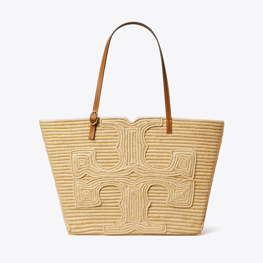 Tory Burch Tory Burch x Doum for Women Large Ella Raffia Tote Natural