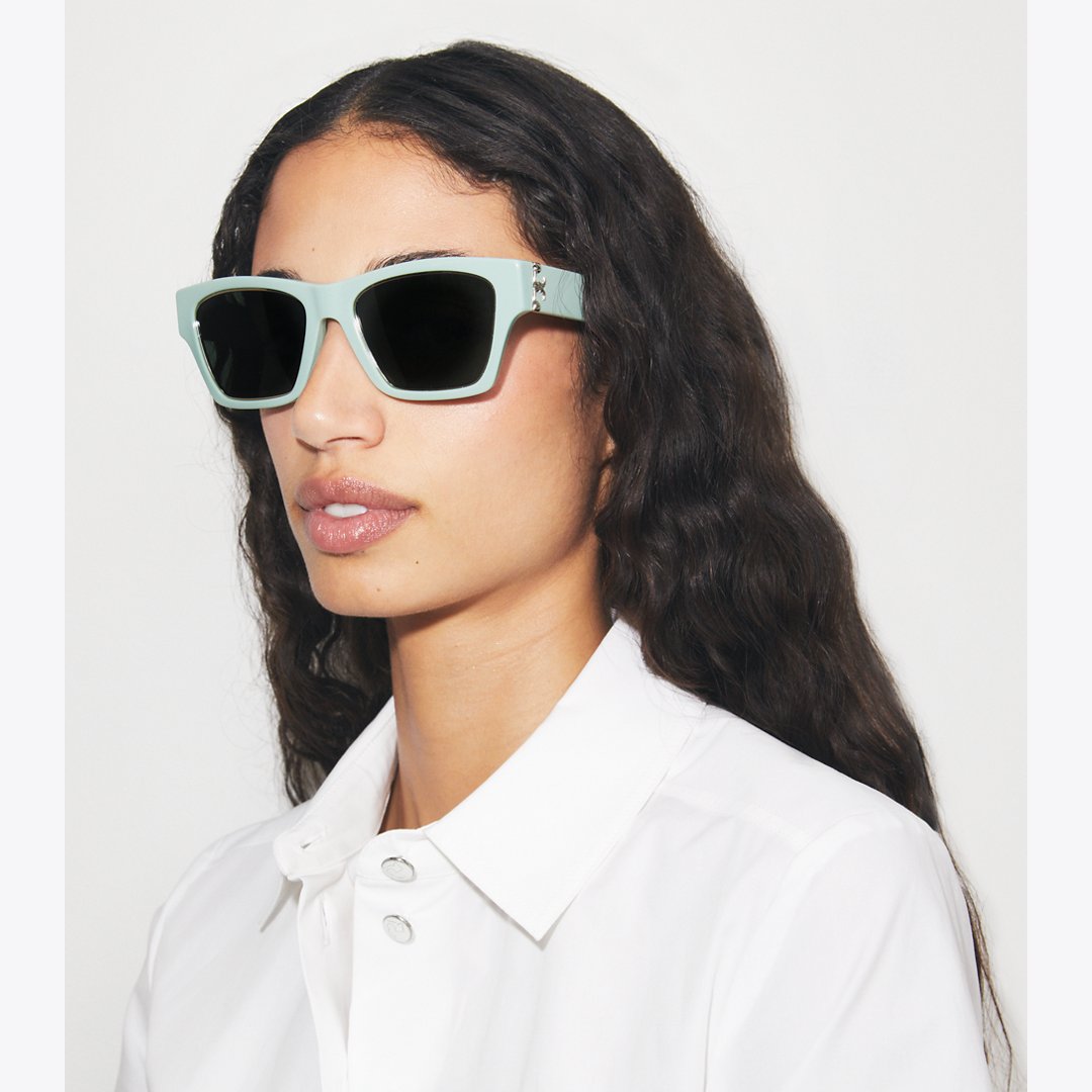 Tory Burch Trace Sunglasses PERFECT MINT/SOLID GREEN