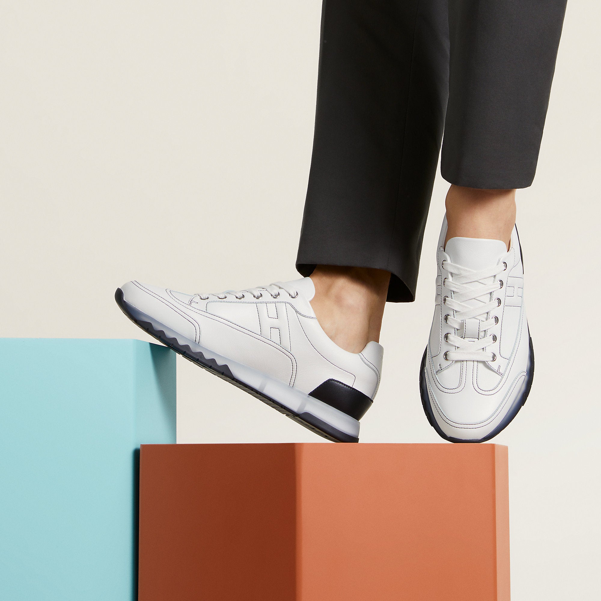 Hermes Trail Sneaker Blanc