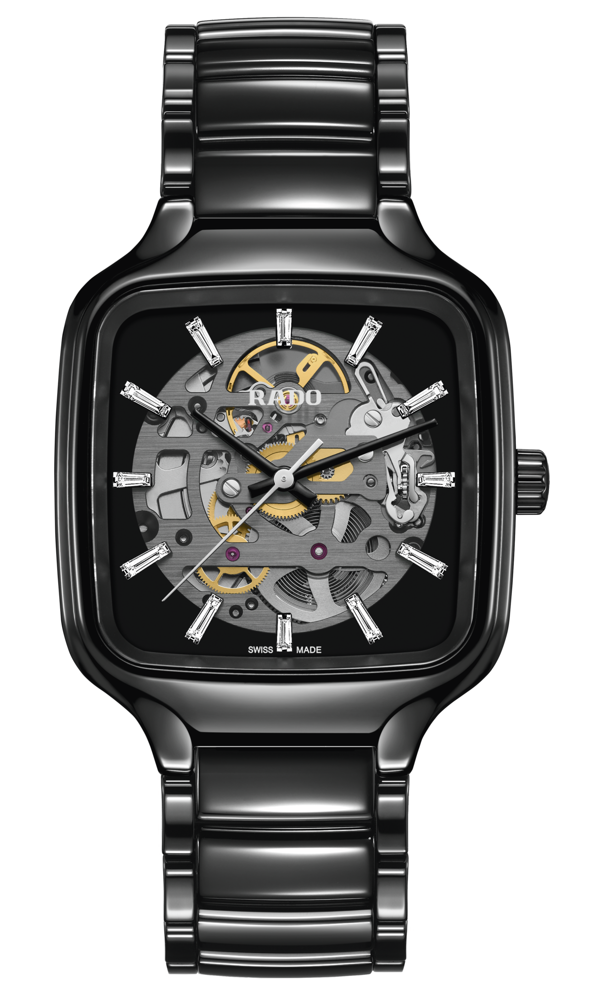 Seiko Rado True Square Automatic Skeleton Diamonds Black r27124702