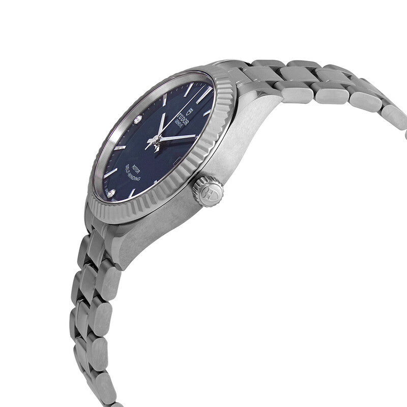 Tudor Automatic Blue With 3 Diamonds Dial Women's Watch