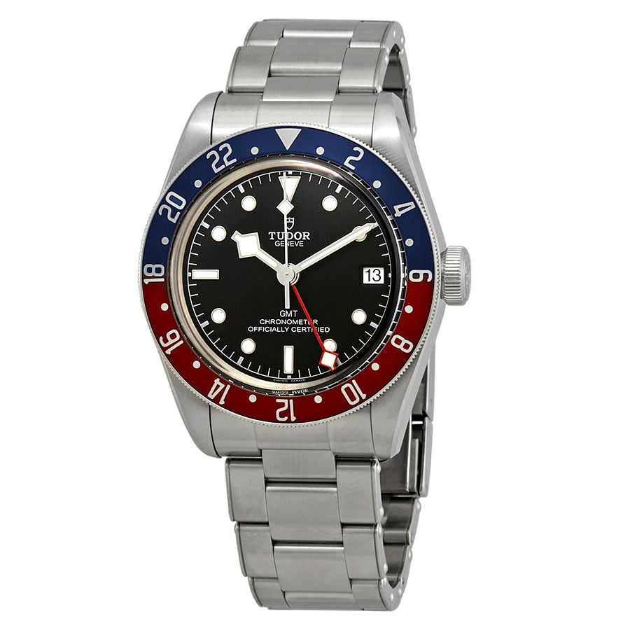 Tudor Black Bay Automatic Black Dial Mens Gmt Pepsi Bezel Watch 79830Rb-0001