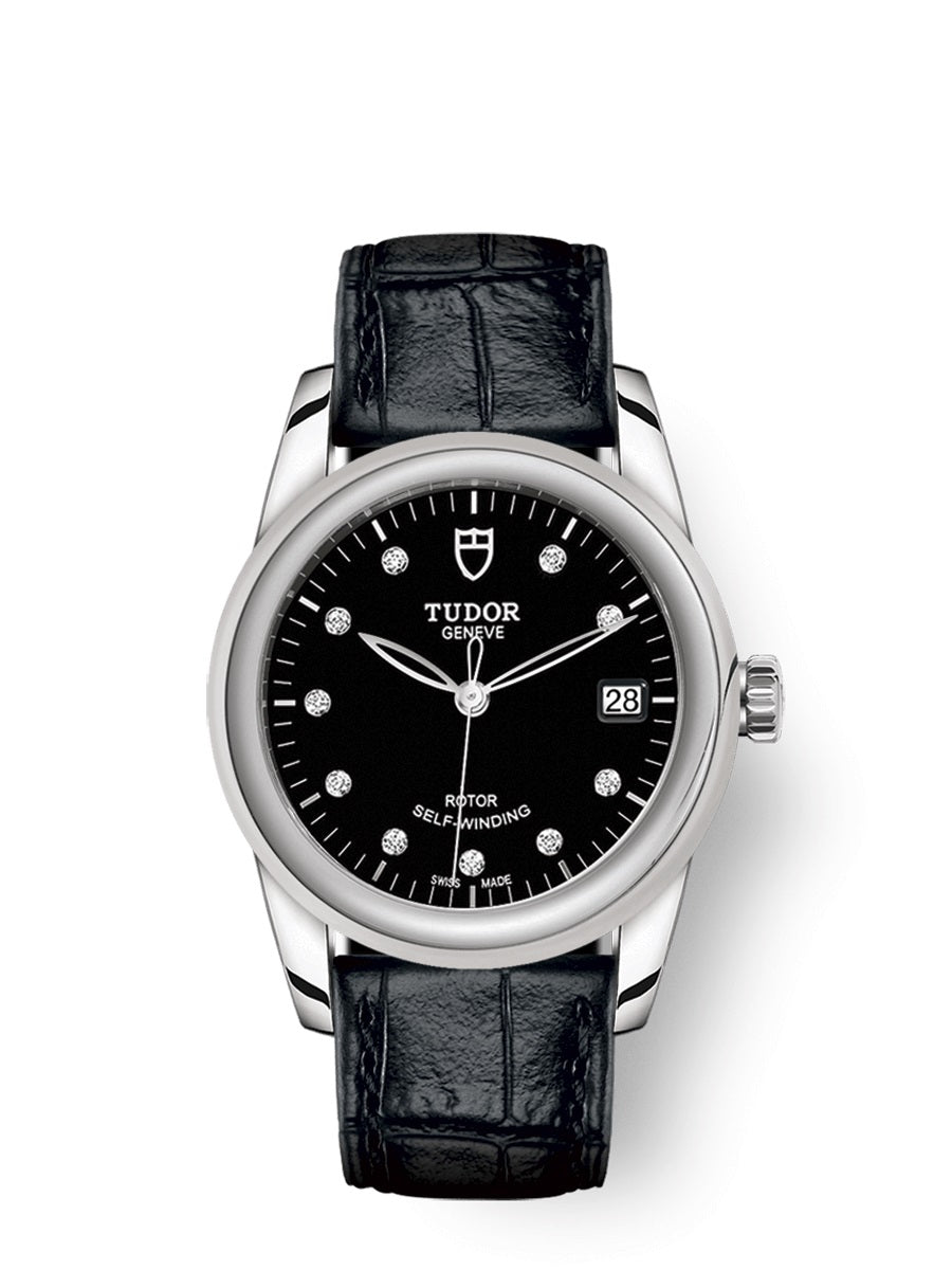 Tudor Glamour Date Automatic Diamond Black Dial Watch