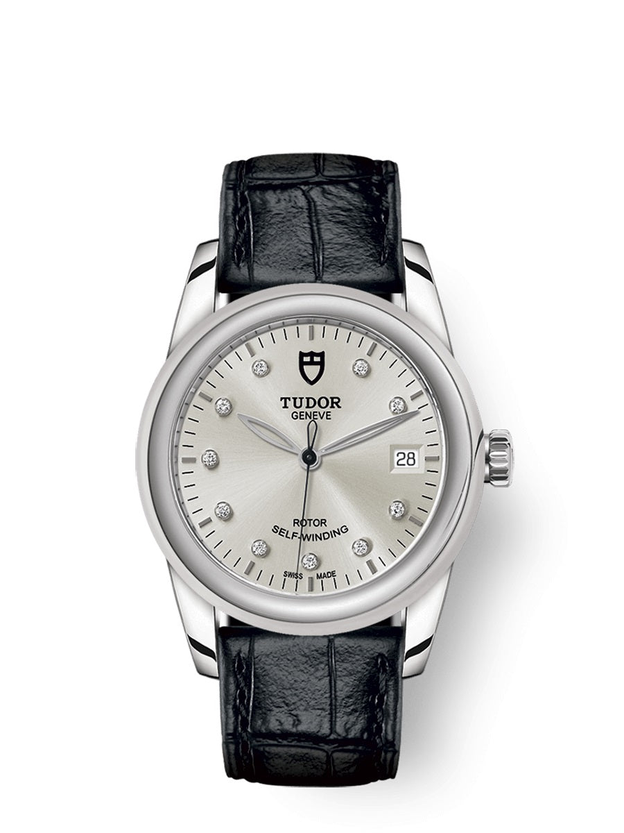 Tudor Glamour Date Automatic Diamond Silver Dial Watch