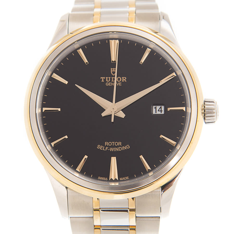 Tudor Style Automatic Black Dial Mens Watch