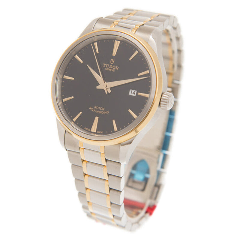 Tudor Style Automatic Black Dial Mens Watch