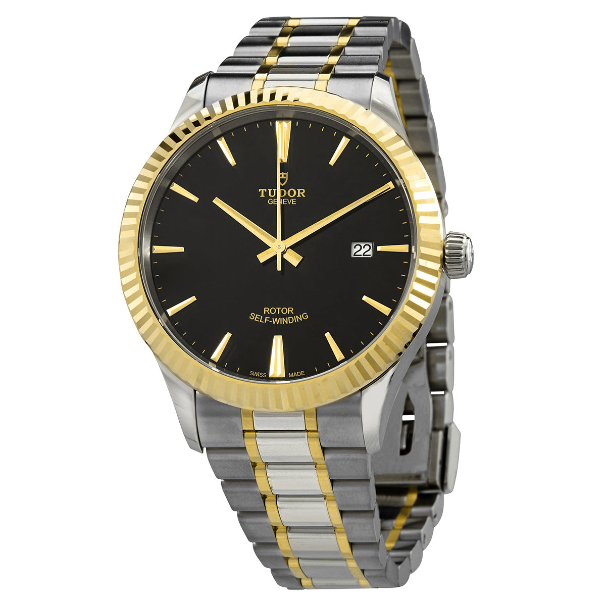 Tudor Style Automatic Black Dial Mens Watch