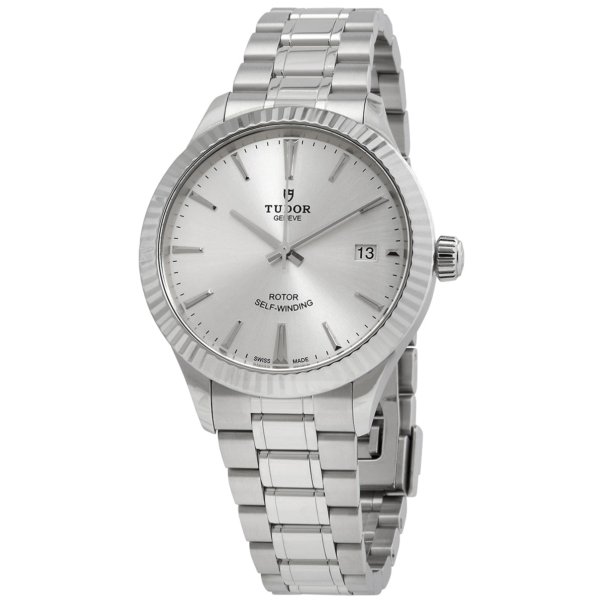 Tudor Style Automatic Silver Dial Mens Watch
