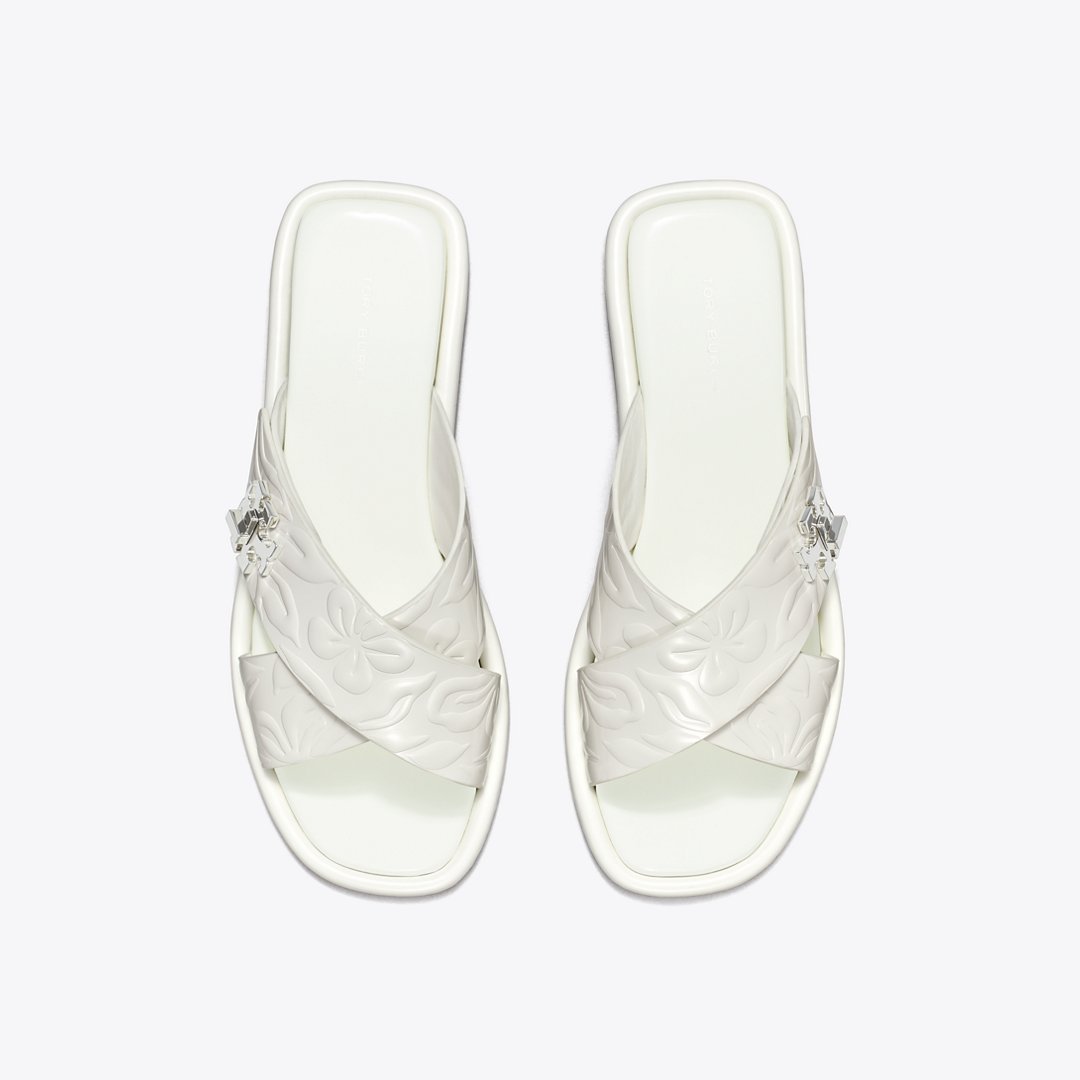 Tory Burch Turnlock Cross-Band Slide CLOUD / CLOUD