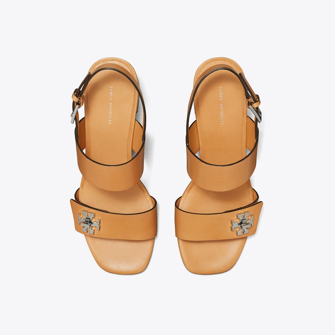 Tory Burch Turnlock Heeled Sandal CAMELLO