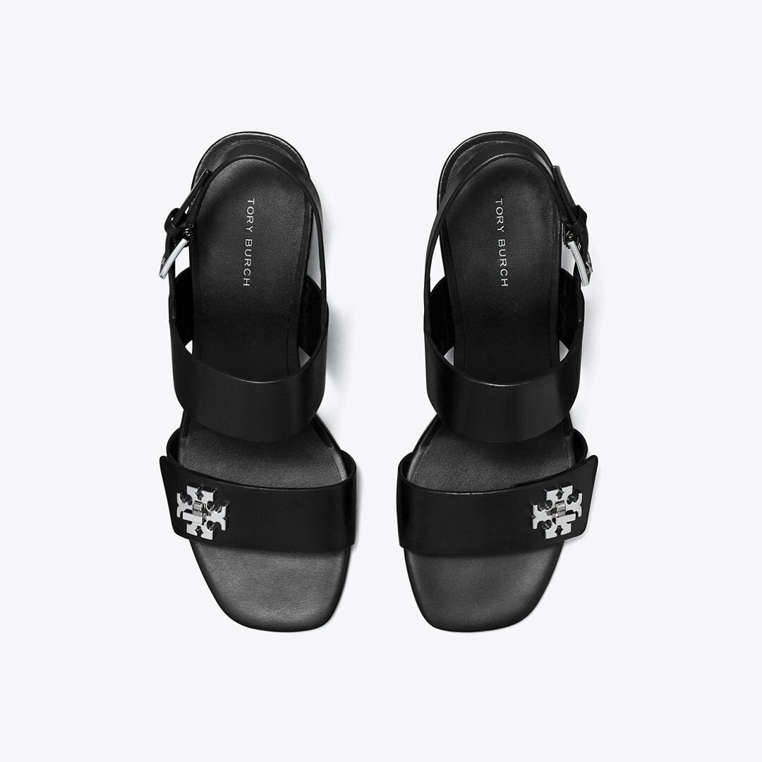 Tory Burch Turnlock Heeled Sandal PERFECT BLACK