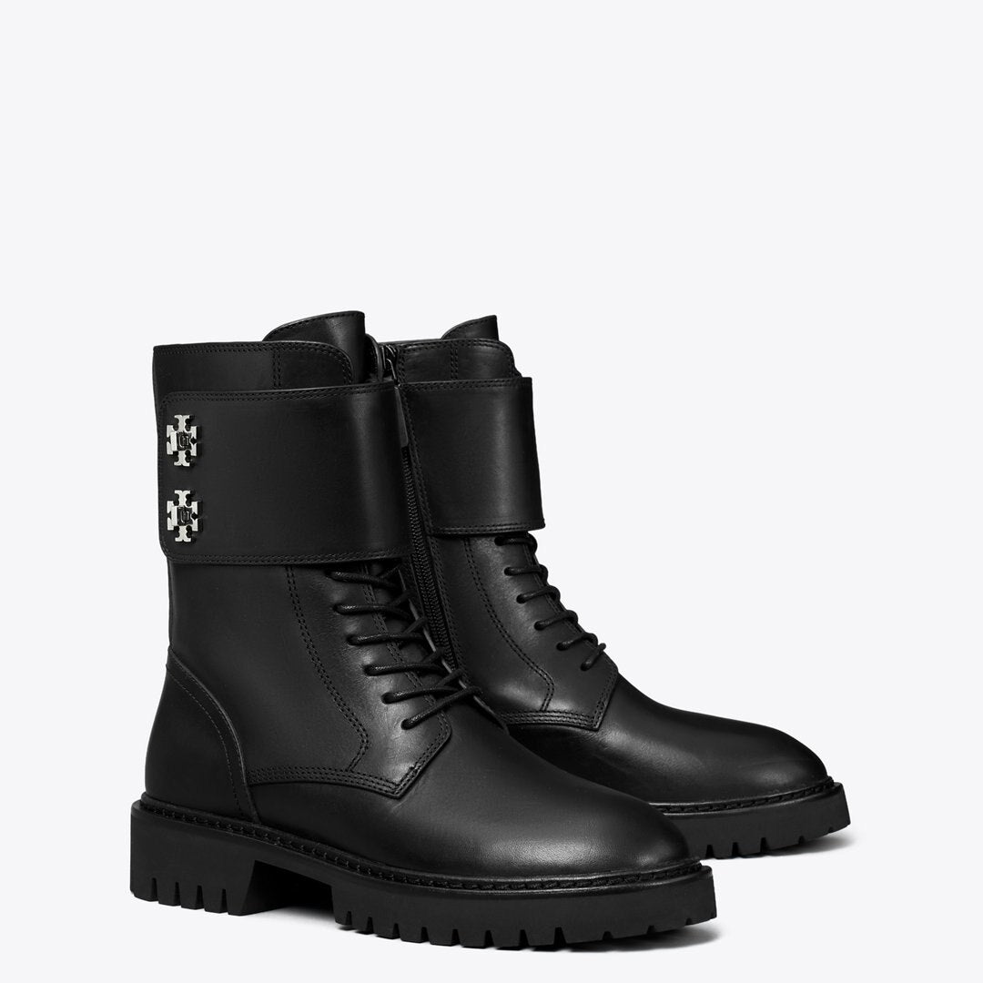 Tory Burch Turnlock Lug Boot PERFECT BLACK