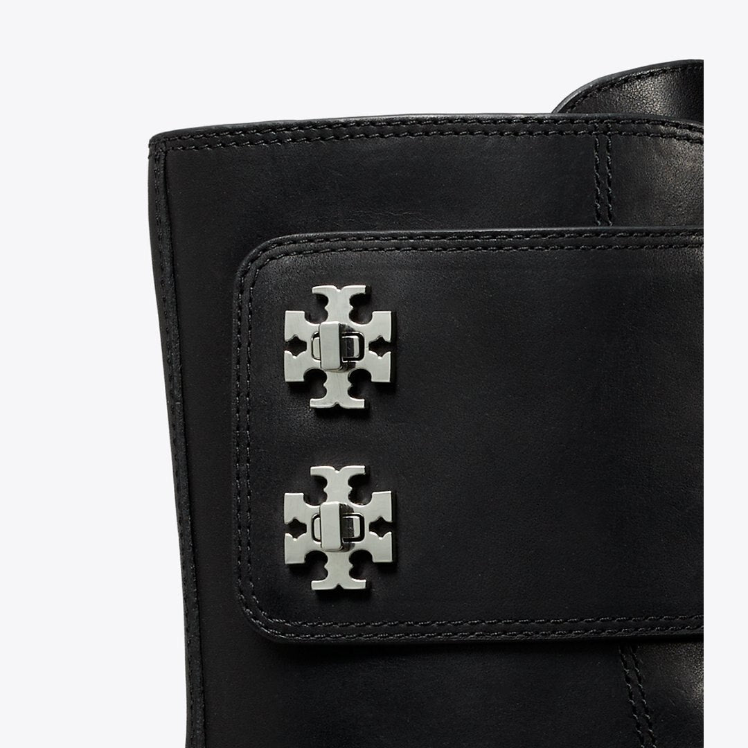 Tory Burch Turnlock Lug Boot PERFECT BLACK