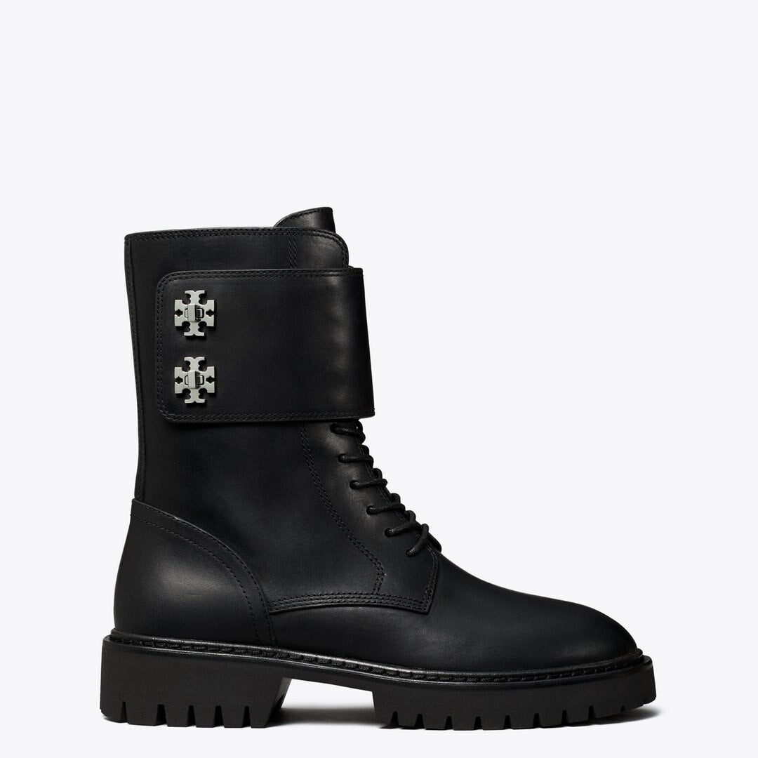 Tory Burch Turnlock Lug Boot PERFECT BLACK