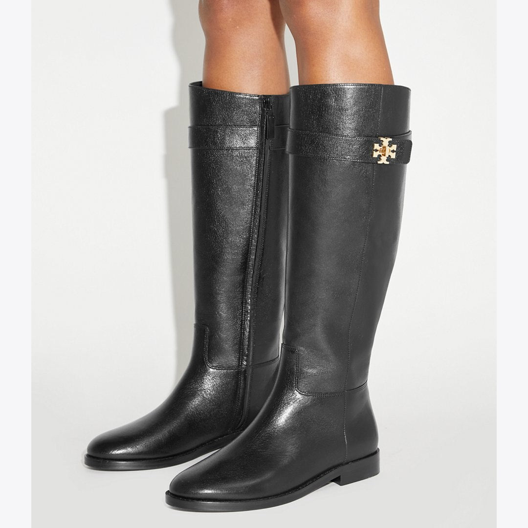 Tory Burch Turnlock Riding Boot PERFECT BLACK