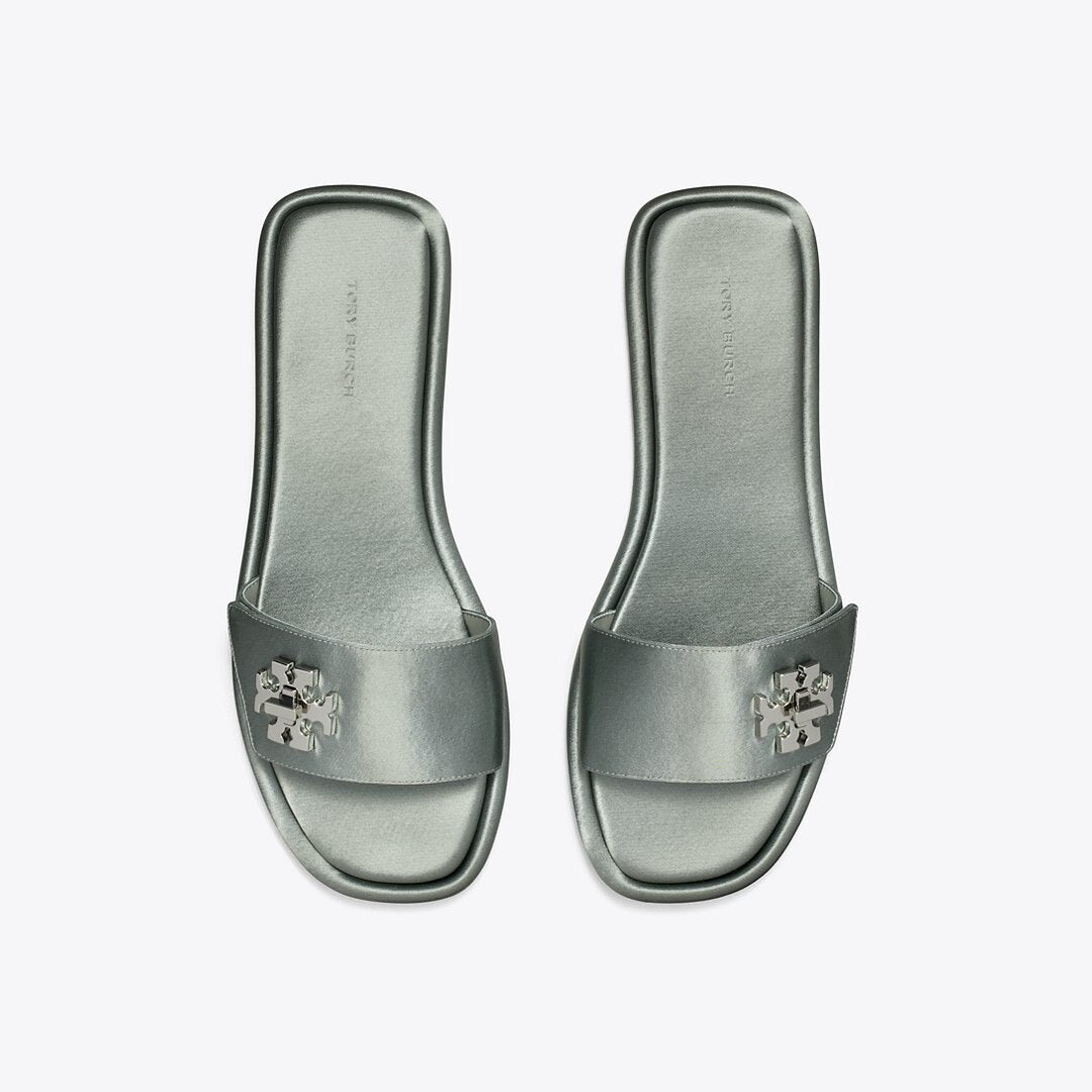 Tory Burch Turnlock Slide VINTAGE STEEL BLUE