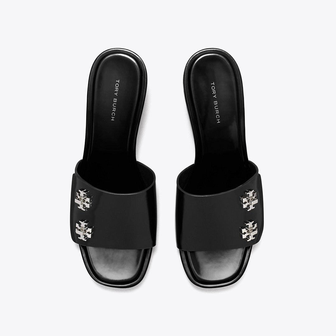 Tory Burch Turnlock Wedge Sandal PERFECT BLACK