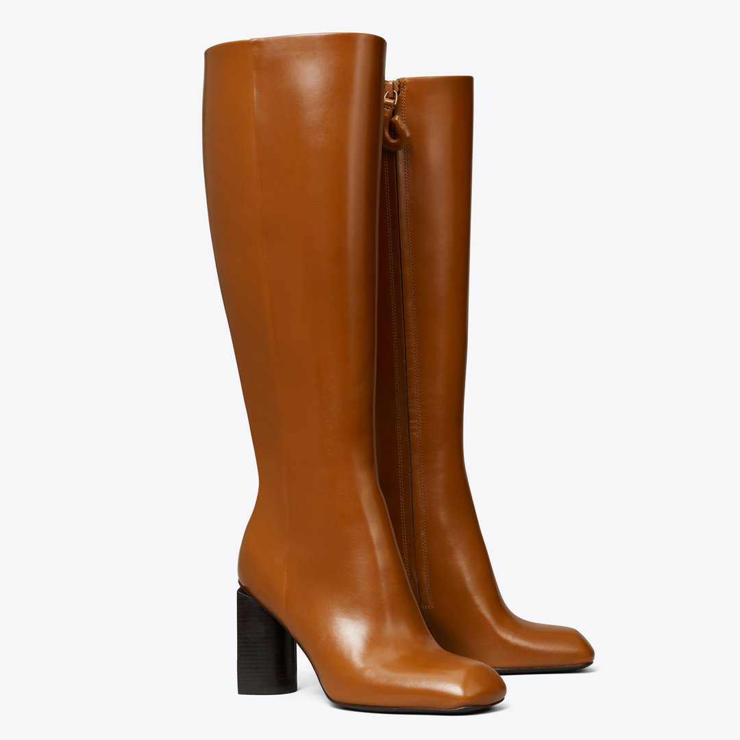 Tory Burch Twisted Knee-High Boot SIERRA COGNAC