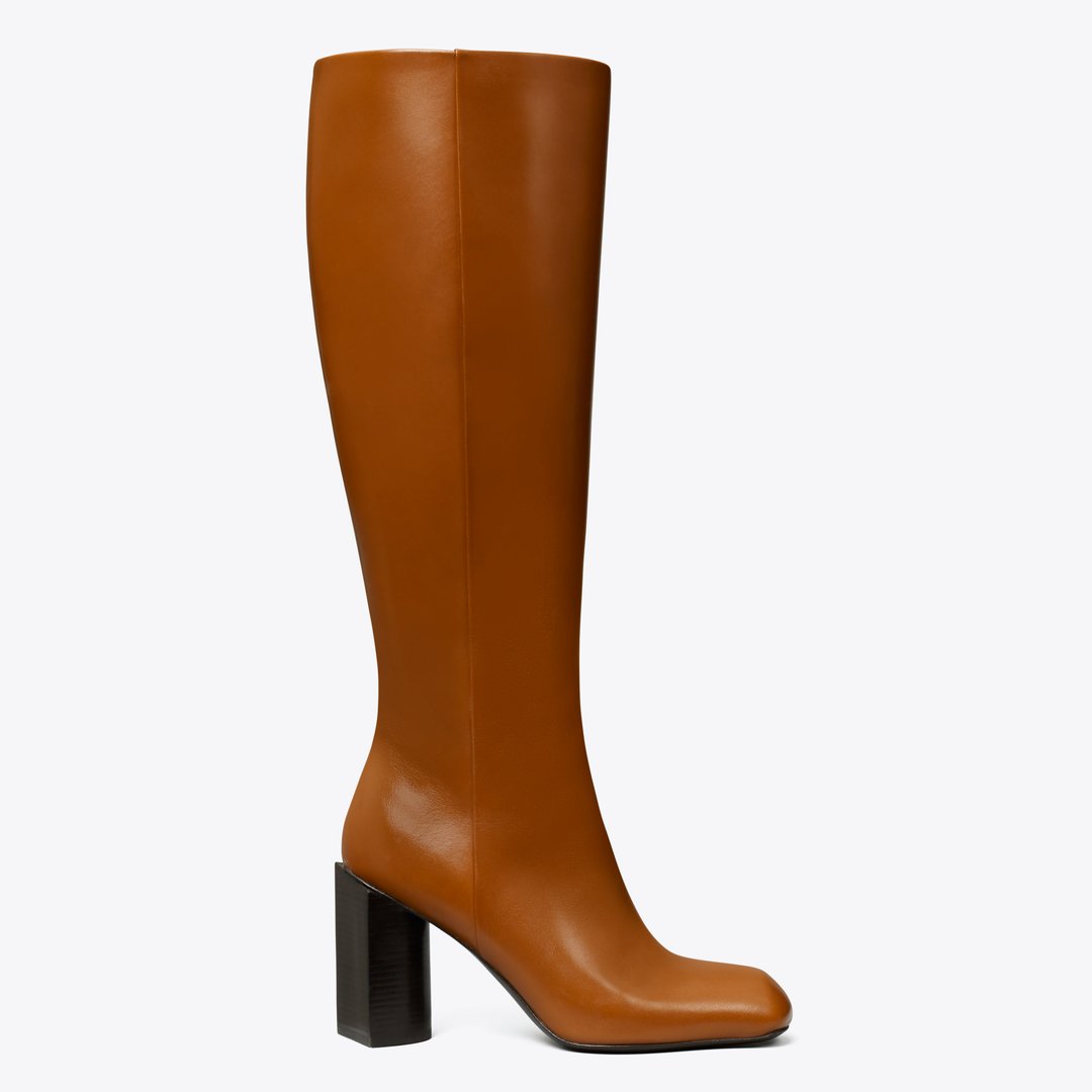 Tory Burch Twisted Knee-High Boot SIERRA COGNAC