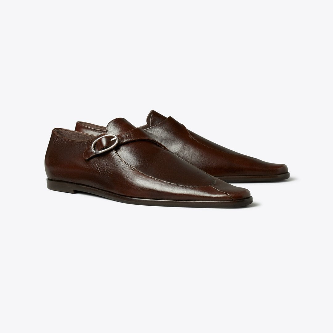 Tory Burch Twisted Monk Strap BARK BROWN