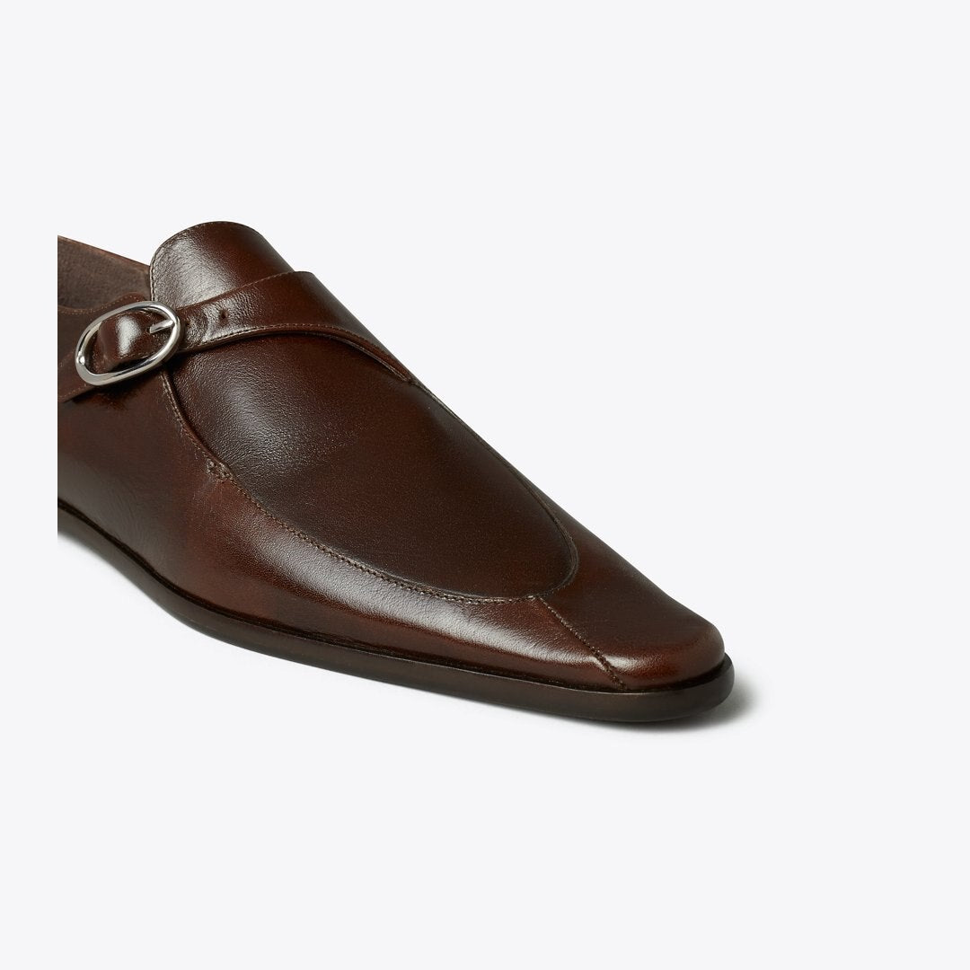 Tory Burch Twisted Monk Strap BARK BROWN