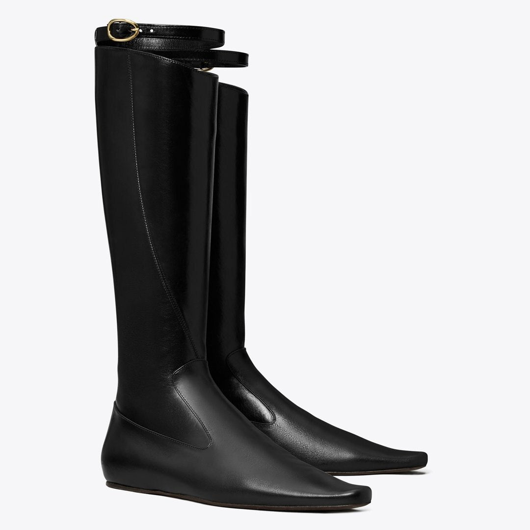 Tory Burch Twisted Riding Boot BLACK