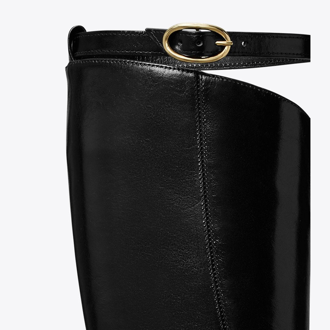 Tory Burch Twisted Riding Boot BLACK
