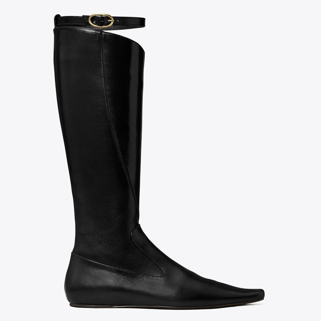 Tory Burch Twisted Riding Boot BLACK