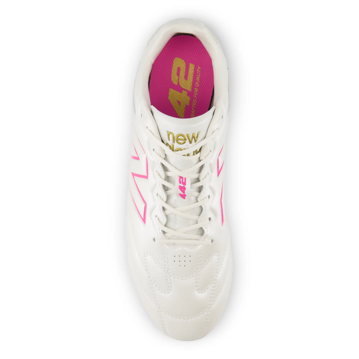 New Balance 442 Pro FG V3 Sea Salt with Pink Heat