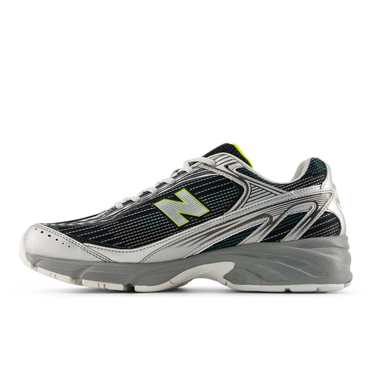New Balance 509 Silver Metallic with Deep End and Alkaline Green