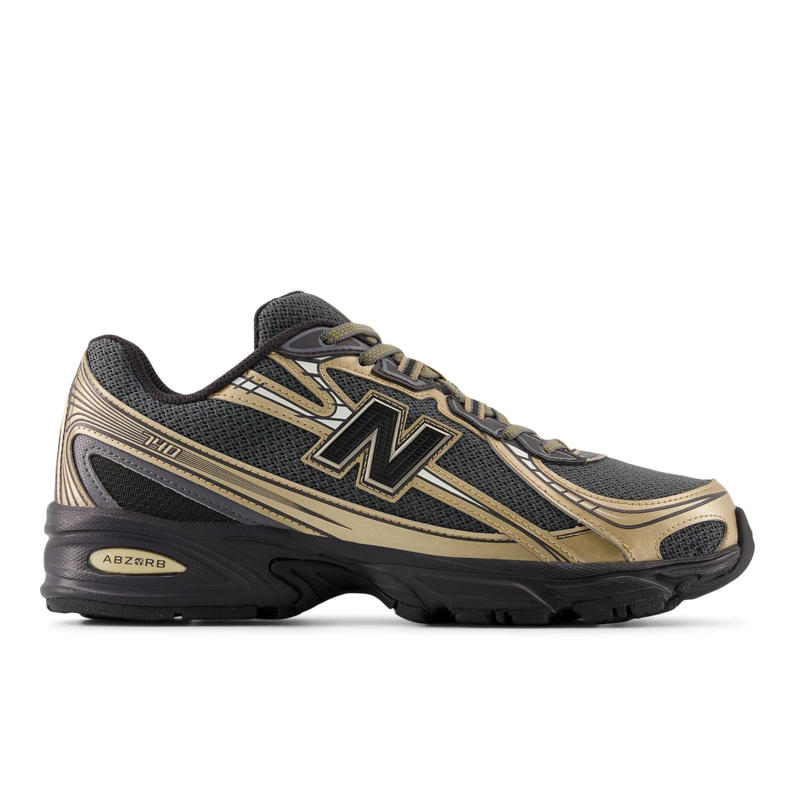 New Balance 740 Black With Black Cement And Castlerock Black With Black Cement And Castlerock
