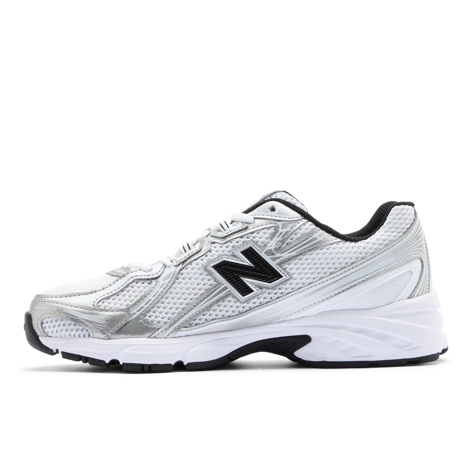 New Balance 740 White With Metallic Silver And Black White With Metallic Silver And Black