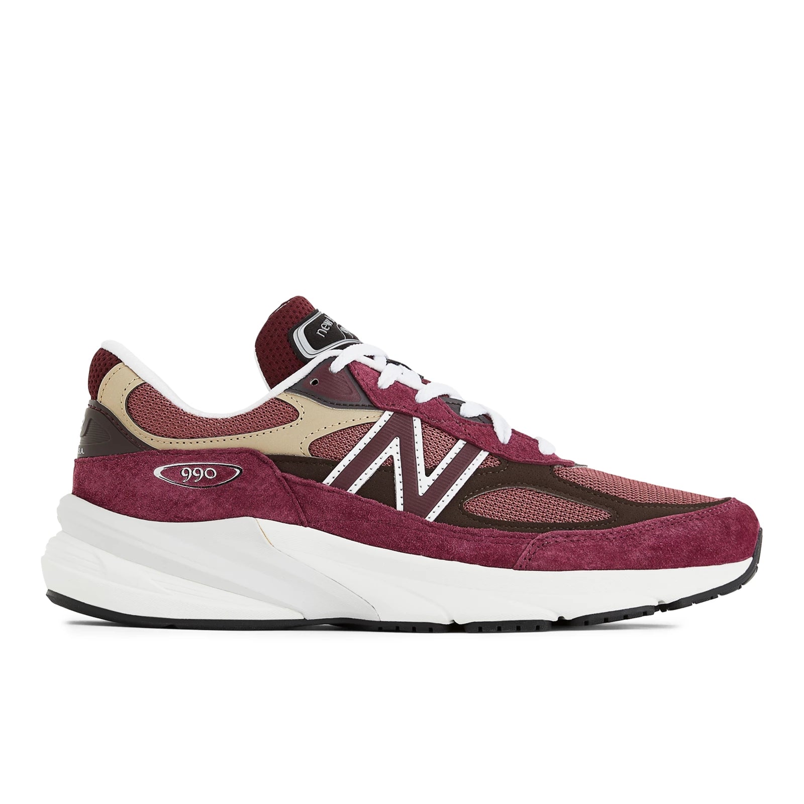 New Balance Made In Usa 990V6 Burgundy With Tan Burgundy With Tan