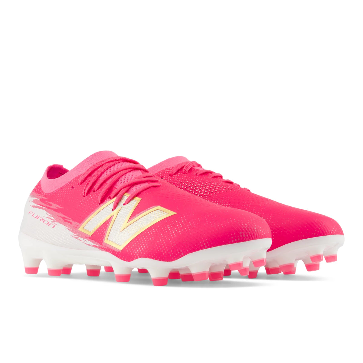 New Balance Furon Women's Elite MG V8 Pink Heat with Sea Salt and Gold Metallic