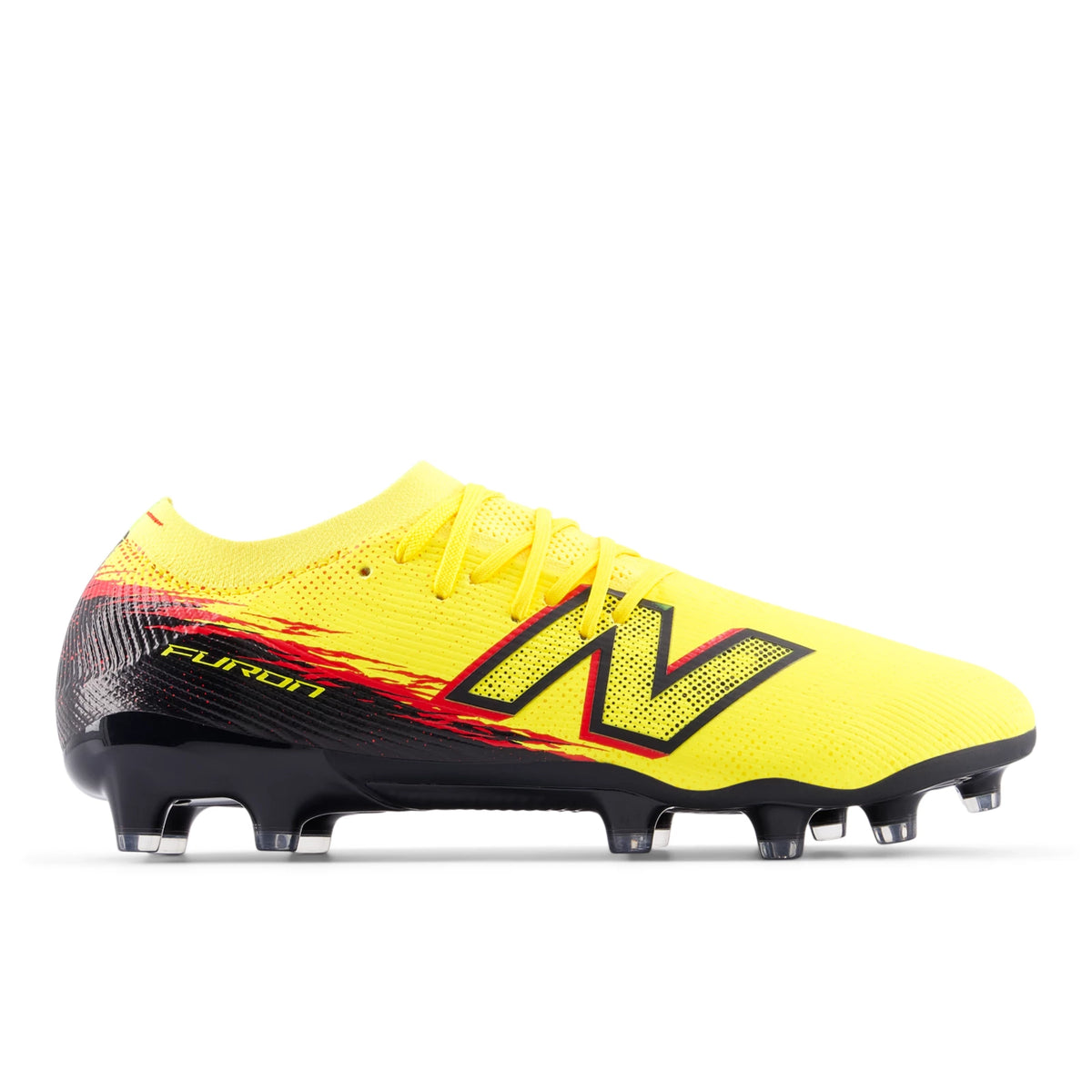 New Balance Furon Women's Elite MG V8 Punch Yellow with Black and Fire Cracker