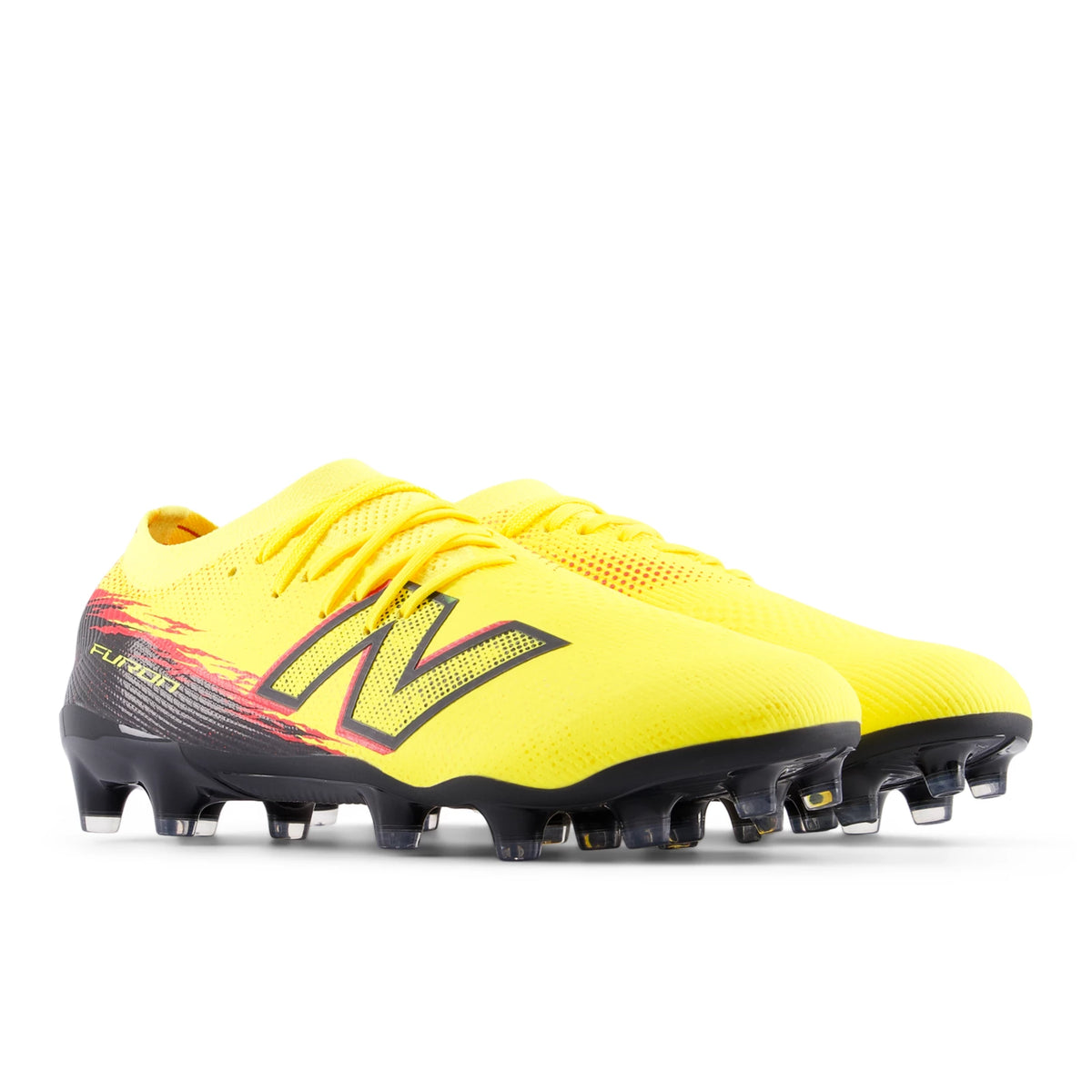 New Balance Furon Women's Elite MG V8 Punch Yellow with Black and Fire Cracker