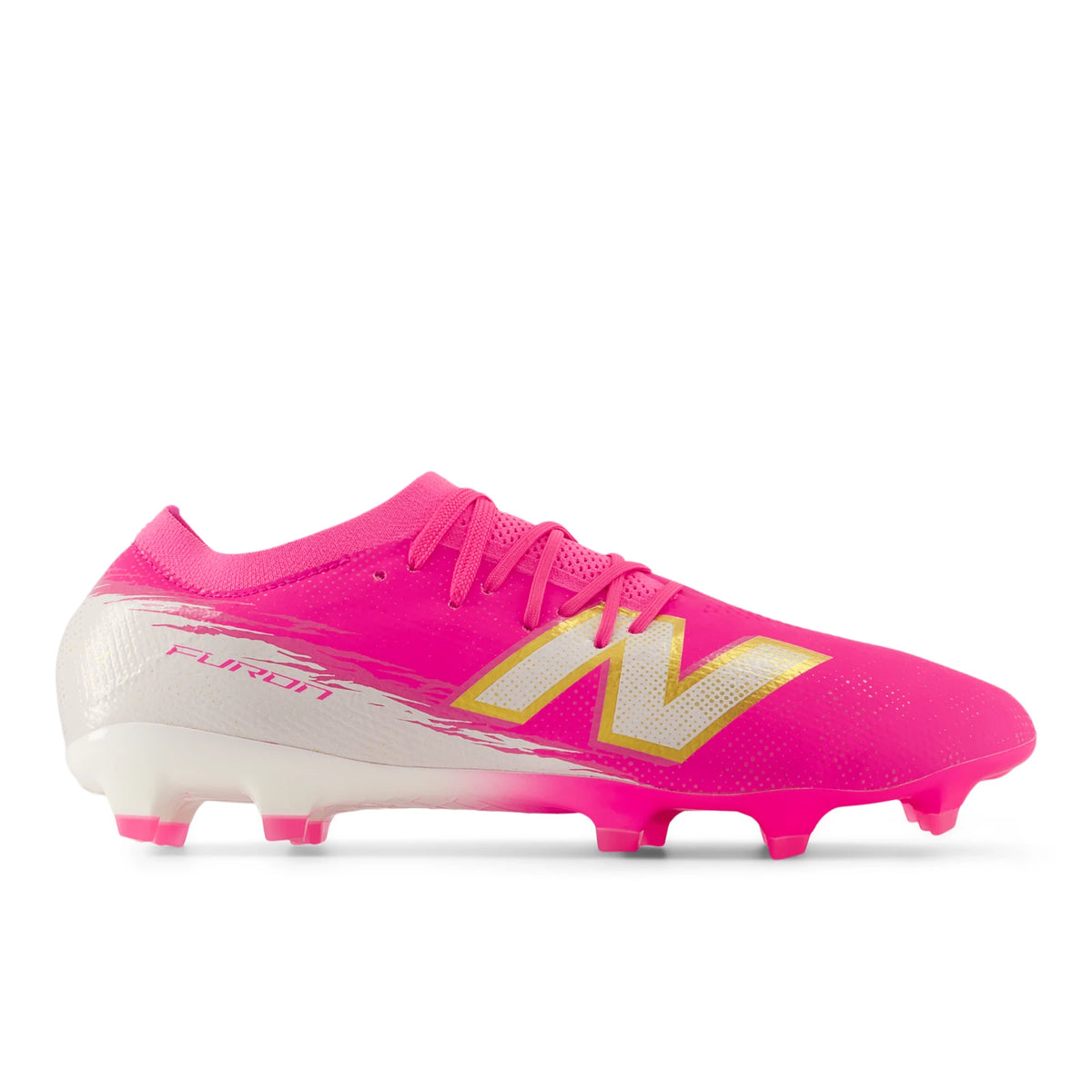 New Balance Furon Pro FG V8 Pink Heat with Sea Salt and Gold Metallic