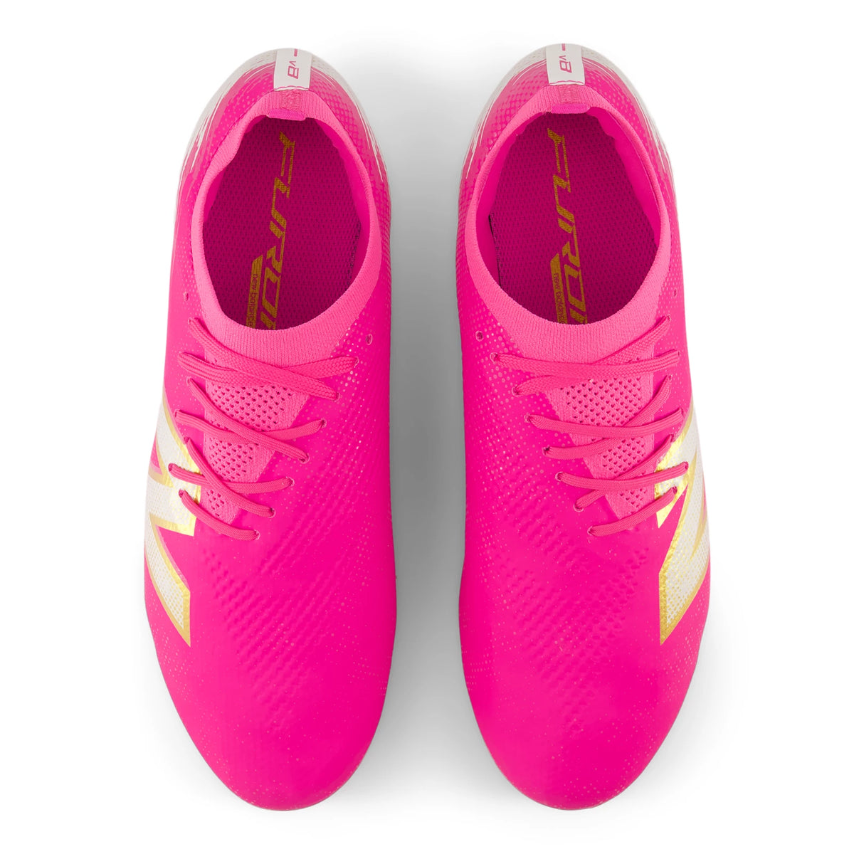 New Balance Furon Pro FG V8 Pink Heat with Sea Salt and Gold Metallic
